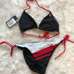 Ducati racing bikini NWT black and red